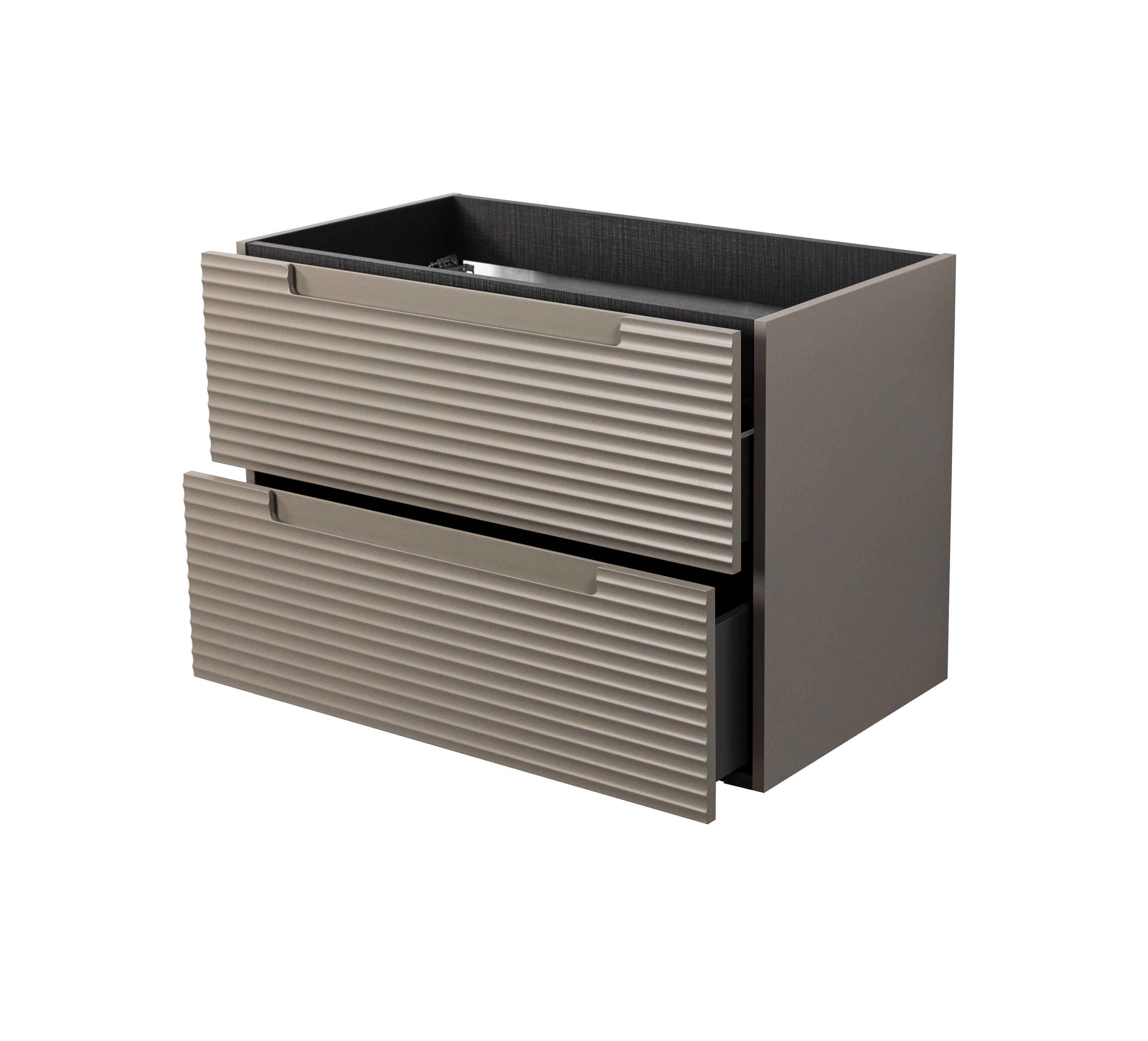 Купить visobath kyoto, тумба 100 см, 2 ящика cо скрытыми ручками, цвет кварцевый матовый лак (quarzo) оптом