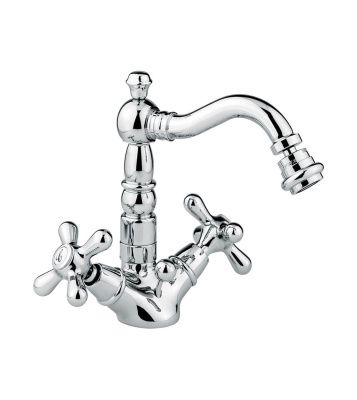 Купить смесители Emmevi Deco Old, двухвентильный смеситель для биде с донным клапаном, цвет хром-золото оптом