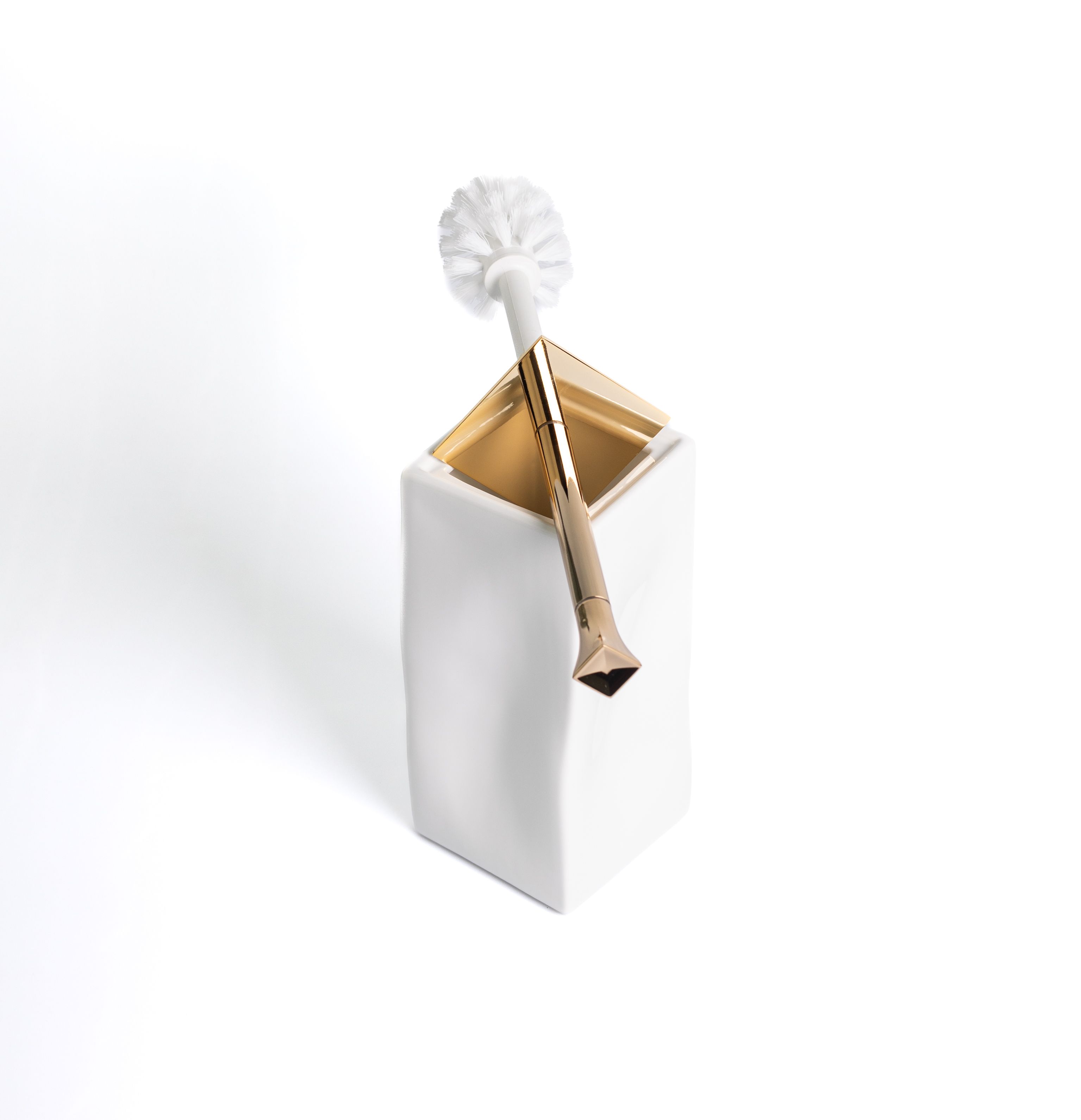 Купить stil haus prisma, напольный керамический ёрш, цвет золото - белая керамика оптом Купить stil haus prisma, напольный керамический ёрш, цвет золото - белая керамика оптом