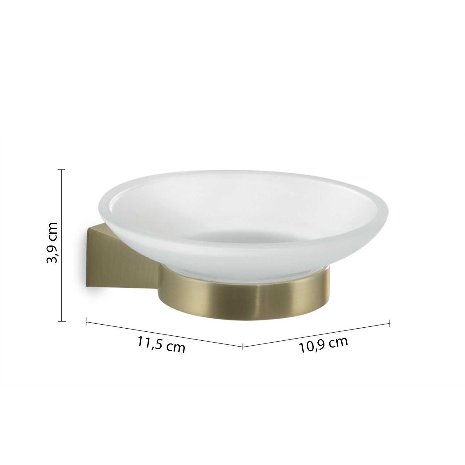 Купить gedy tonale, настенная стеклянная мыльница, цвет матовое золото оптом