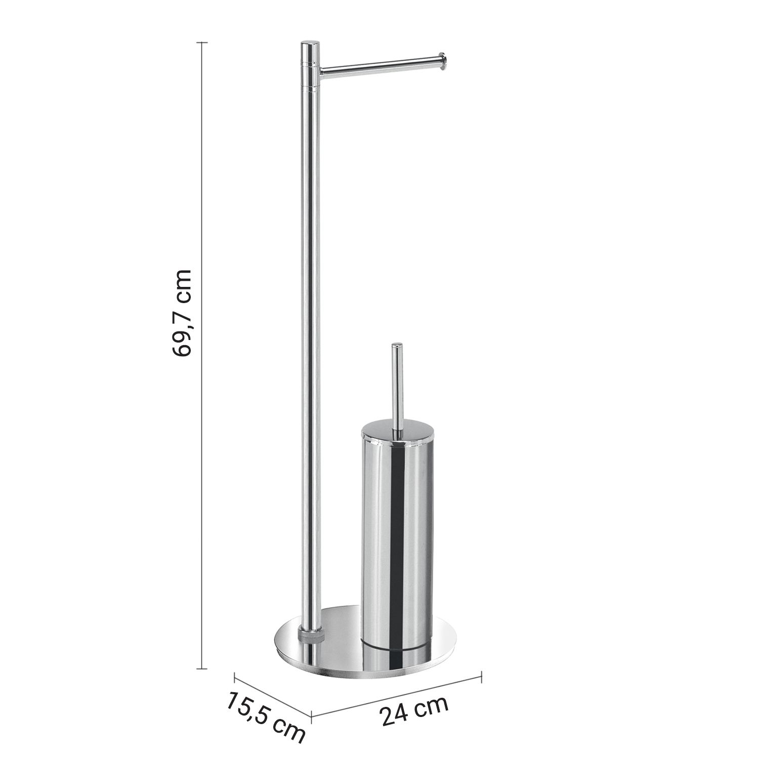 Купить gedy mida, стойка: бумагодержатель/металлический ерш, цвет хром оптом