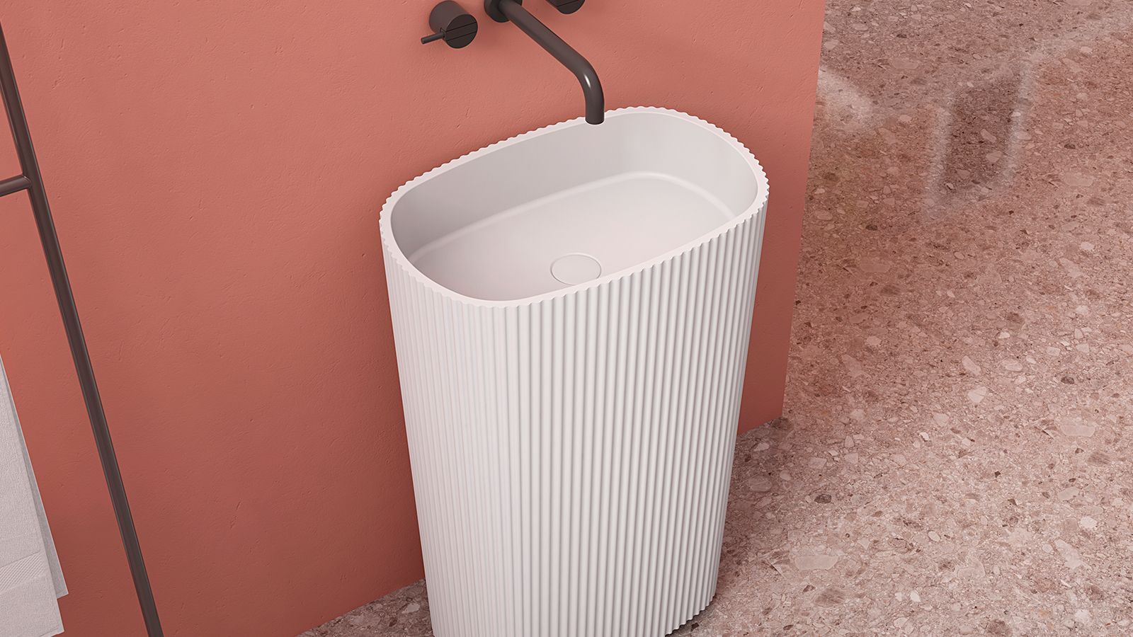 Купить zenon olympia, напольная раковина закругленной формы с рельефом, 55х36хh85 см, цвет белый матовый оптом Купить zenon olympia, напольная раковина закругленной формы с рельефом, 55х36хh85 см, цвет белый матовый оптом