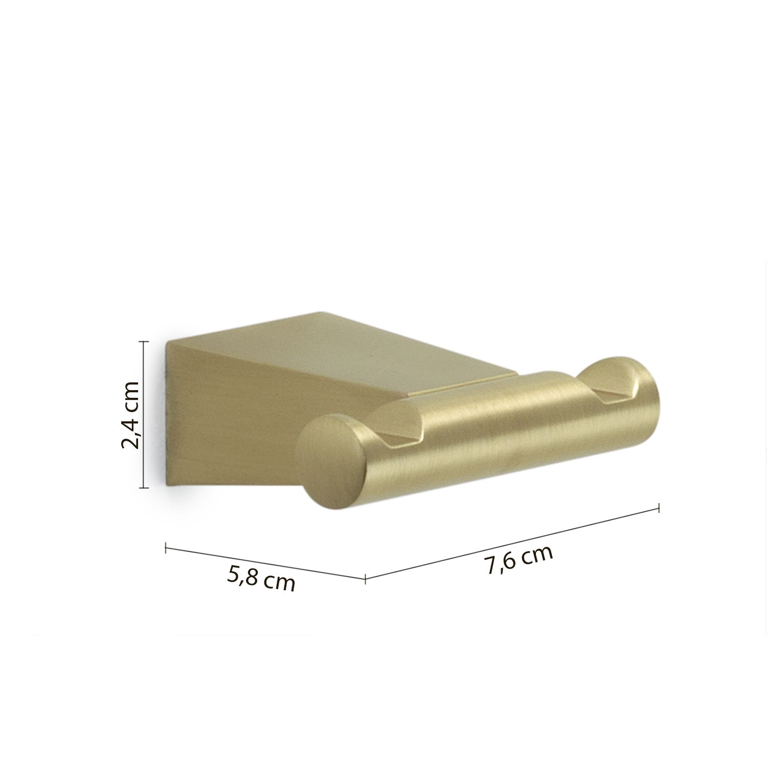 Купить gedy tonale, крючок двойной, цвет матовое золото оптом