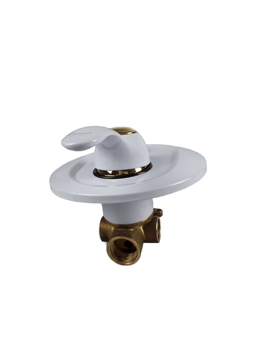 Купить смесители Emmevi Harmony, однорычажный встраиваемый смеситель для душа с дивертером на 2 выхода, цвет белый-золото оптом