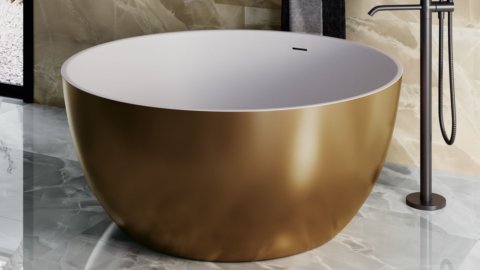 Купить ванны zenon biwa, круглая ванна из искусственного камня solid surface, ø120xh55 см, цвет белый матовый Купить ванны zenon biwa, круглая ванна из искусственного камня solid surface, ø120xh55 см, цвет белый матовый