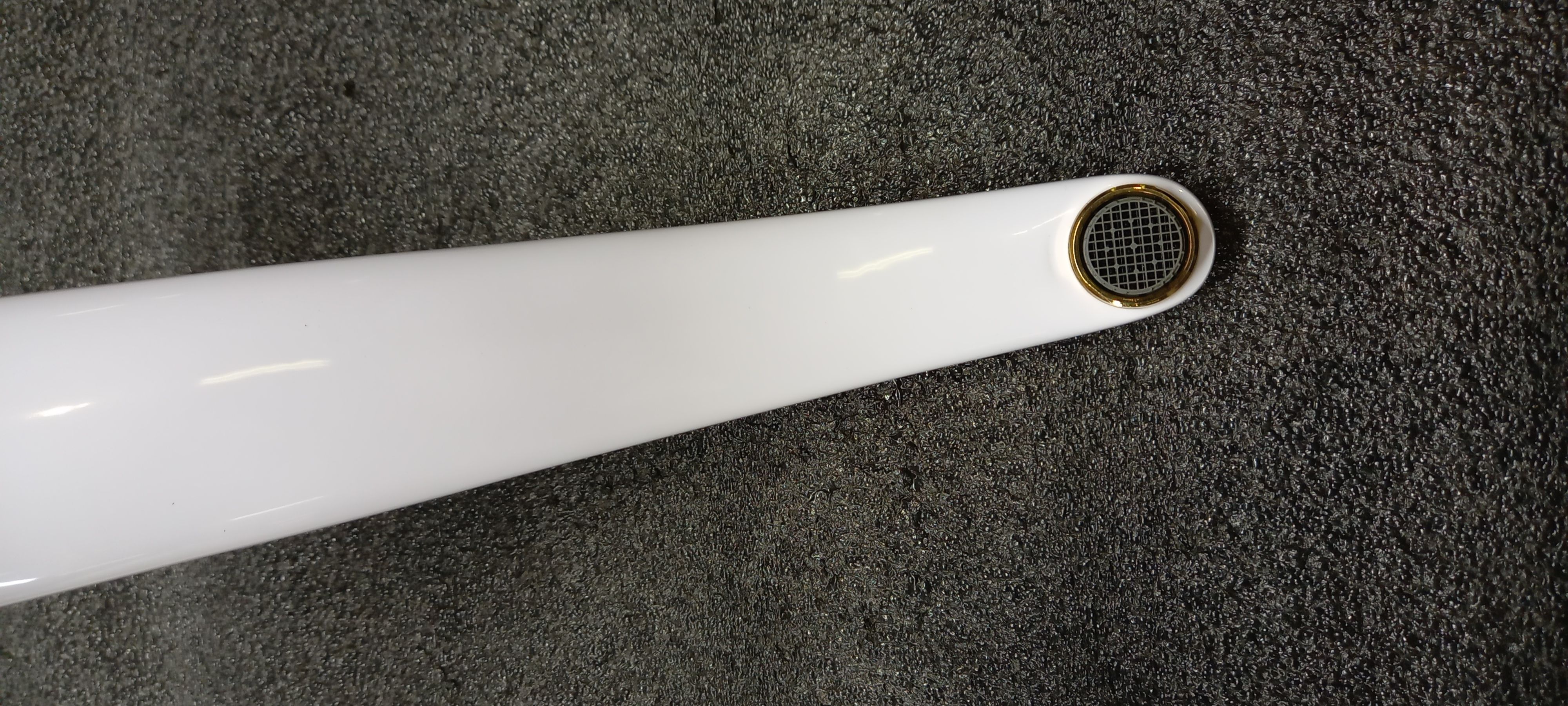 Emmevi Tiffany, 6095-8/BO, однорычажный кухонный смеситель (поворотный излив 22 см), без донного клапана, цвет белый/золото  