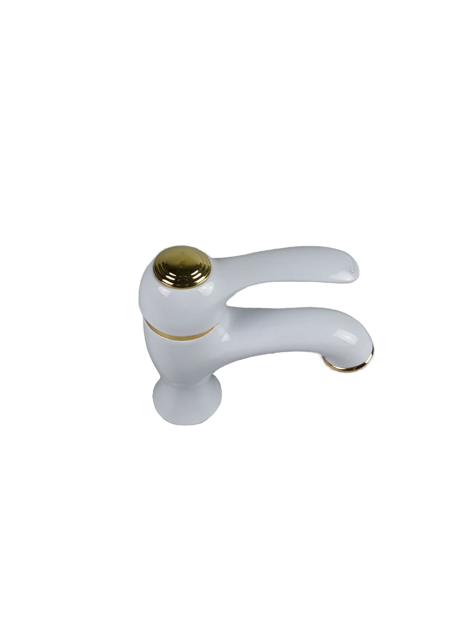 Купить смесители Emmevi Harmony, однорычажный смеситель для раковины (излив 11 см), с донным клапаном, цвет белый-золото оптом