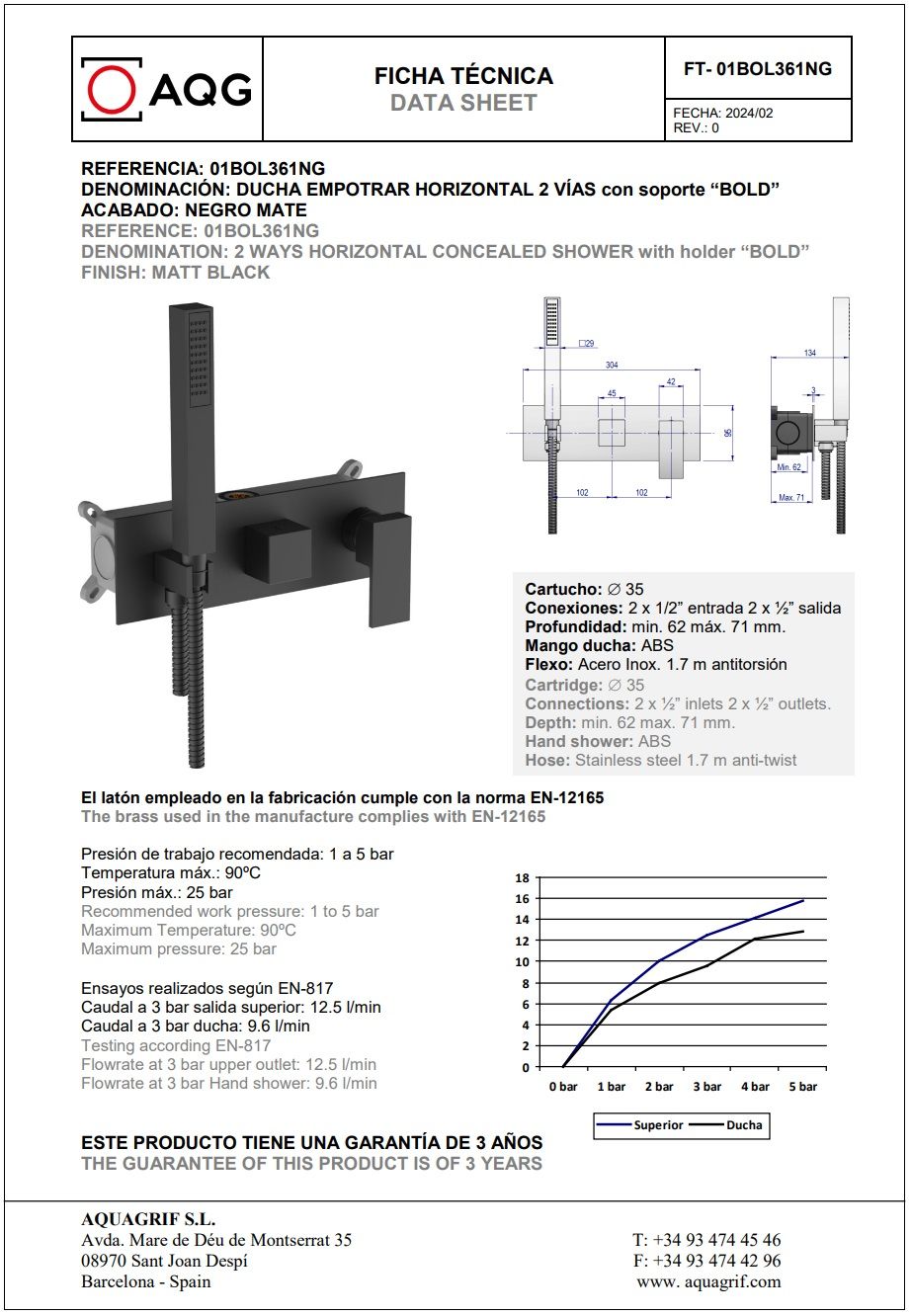 Купить aqg bold, душевой комплект ec240 на 2-3 потребителя, с настенным кронштейном, цвет черный матовый оптом Купить aqg bold, душевой комплект ec240 на 2-3 потребителя, с настенным кронштейном, цвет черный матовый оптом