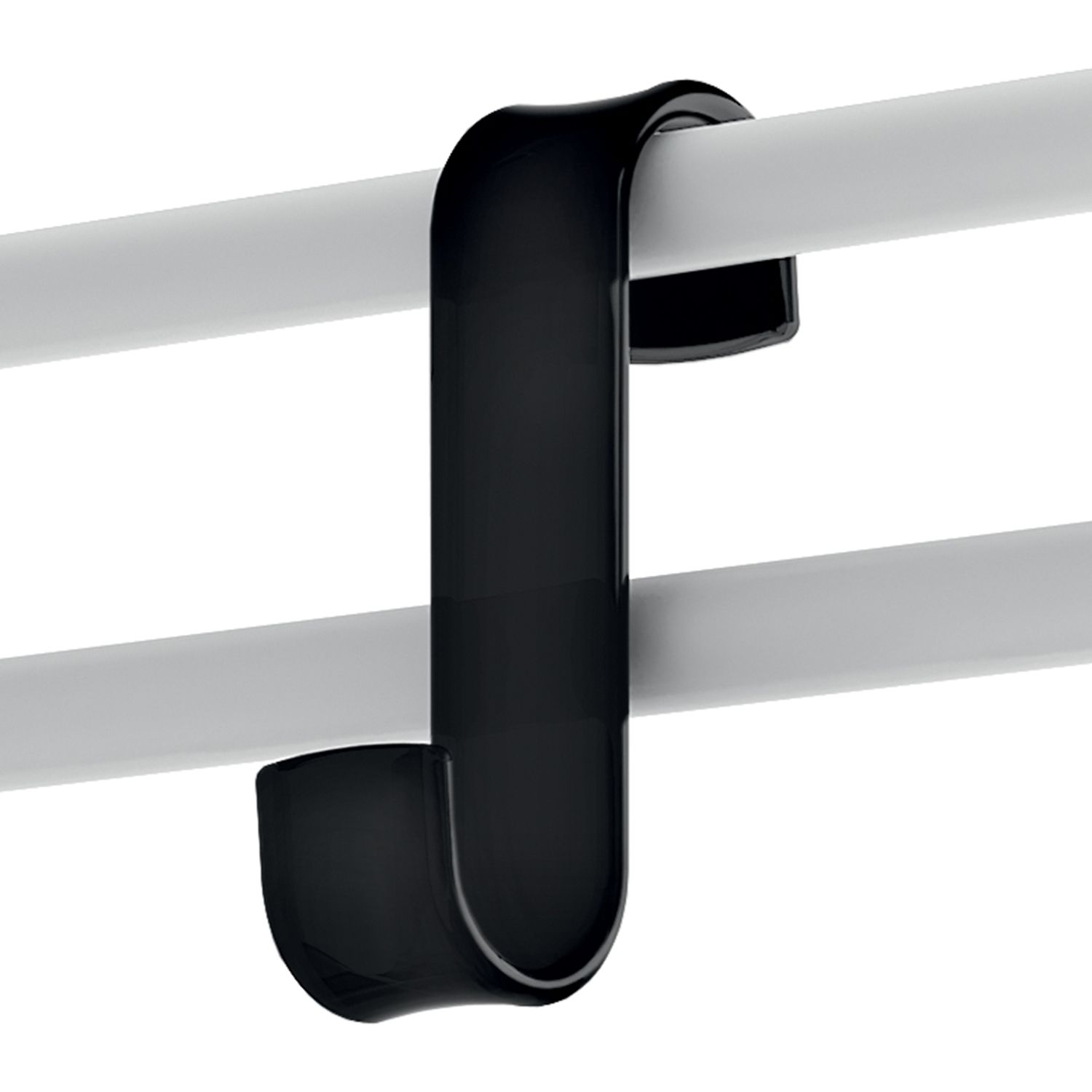 Купить gedy merlino, крючок для полотенец из термопластика, цвет черный оптом