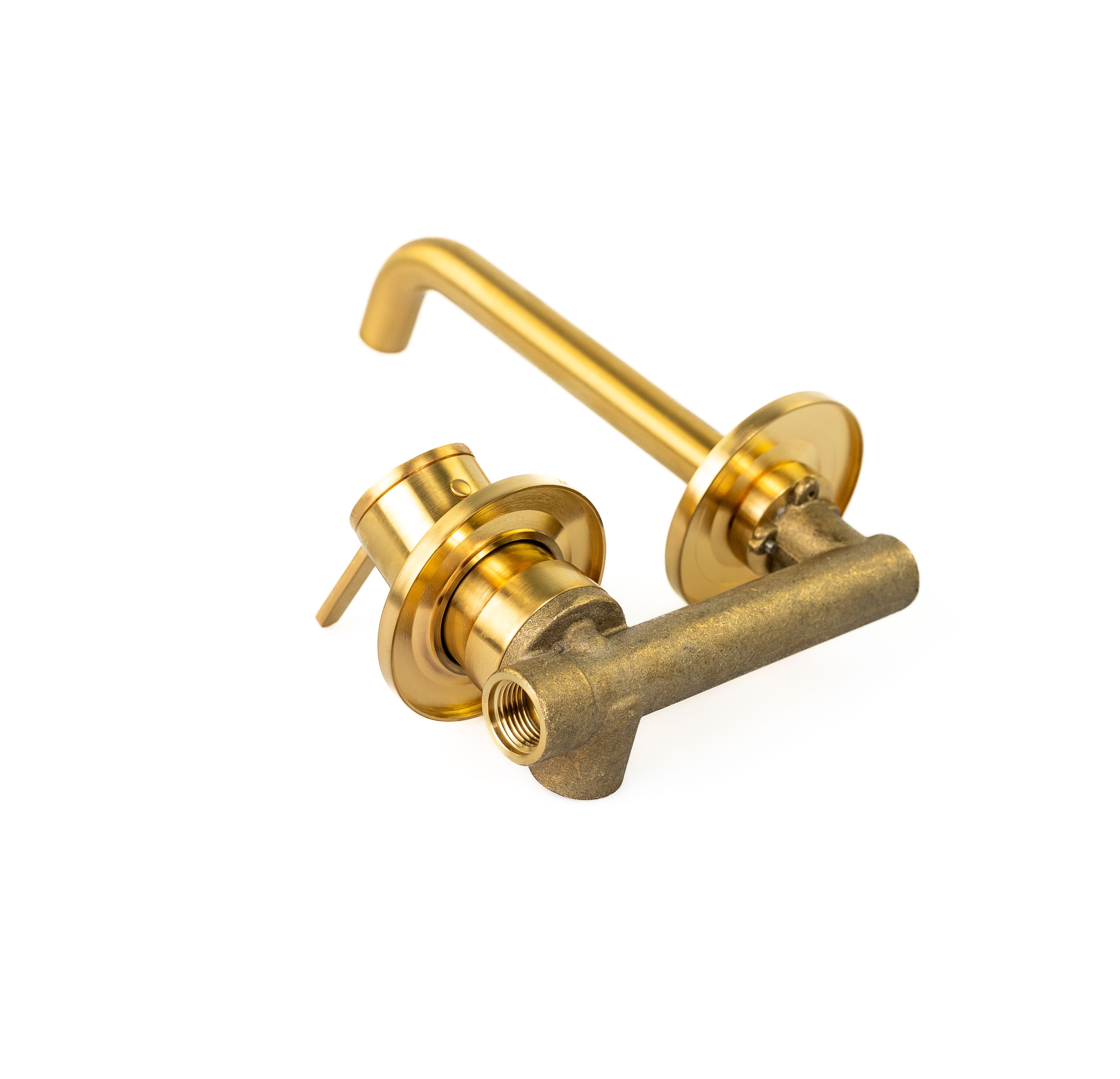 Купить смесители Emmevi Filobrass, встраиваемый в стену однорычажный смеситель для раковины, без донного клапана, цвет брашированное золото оптом Купить смесители Emmevi Filobrass, встраиваемый в стену однорычажный смеситель для раковины, без донного клапана, цвет брашированное золото оптом