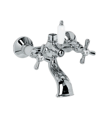 Купить смесители Emmevi Deco Old, двухвентильный смеситель с изливом (14 см) для душевой колонны, цвет золото оптом