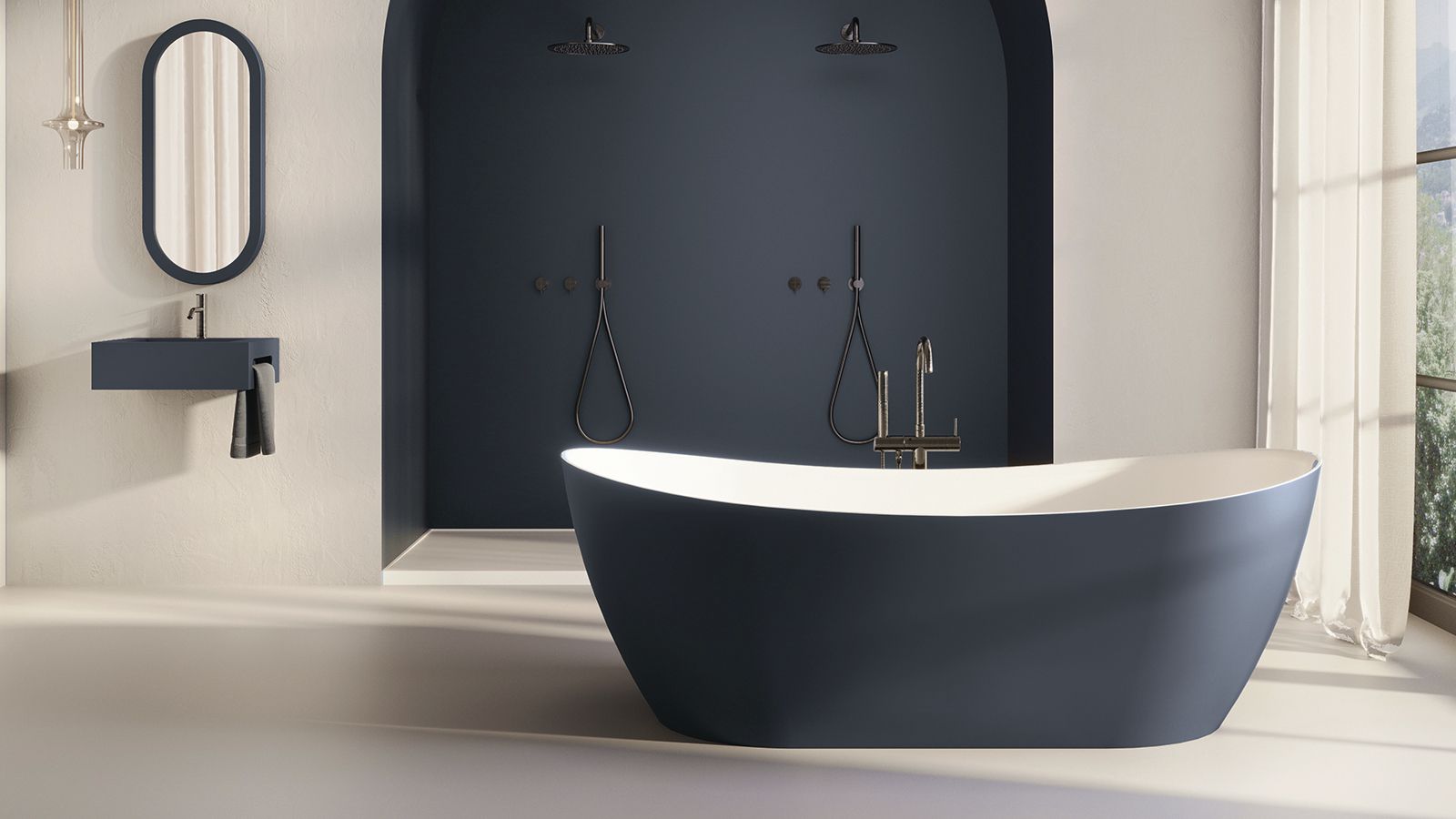 Купить ванны zenon powell, закругленная ванна из искусственного камня solid surface, 180x80xh63 см, цвет белый матовый Купить ванны zenon powell, закругленная ванна из искусственного камня solid surface, 180x80xh63 см, цвет белый матовый