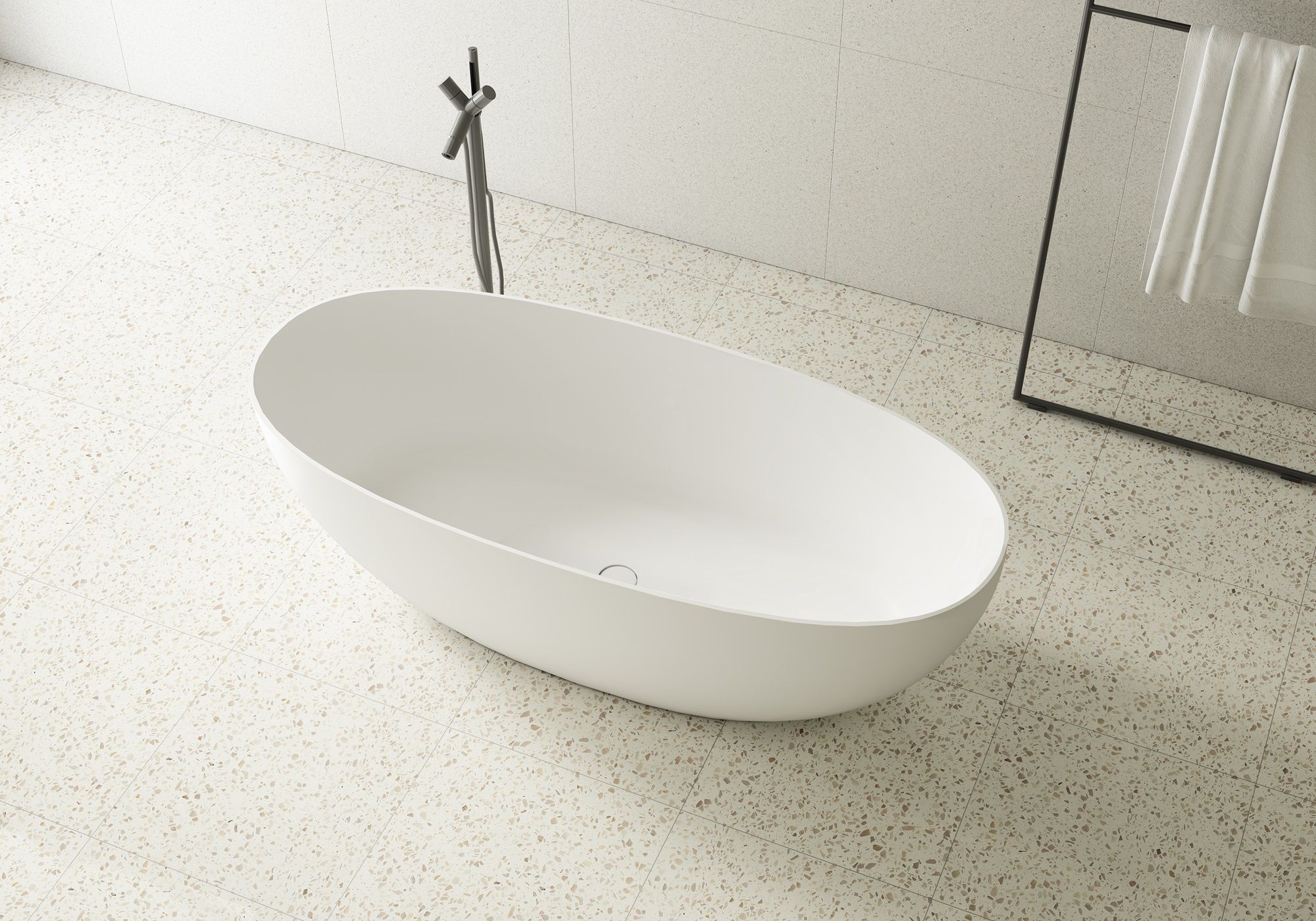 Купить ванны zenon lago, овальная ванна из искусственного камня solid surface, 170x75xh58 см, цвет белый матовый Купить ванны zenon lago, овальная ванна из искусственного камня solid surface, 170x75xh58 см, цвет белый матовый