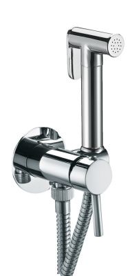 Купить fiore shower, набор гигиенического душа круглой формы, со смесителем на х/г воду, цвет белый матовый оптом