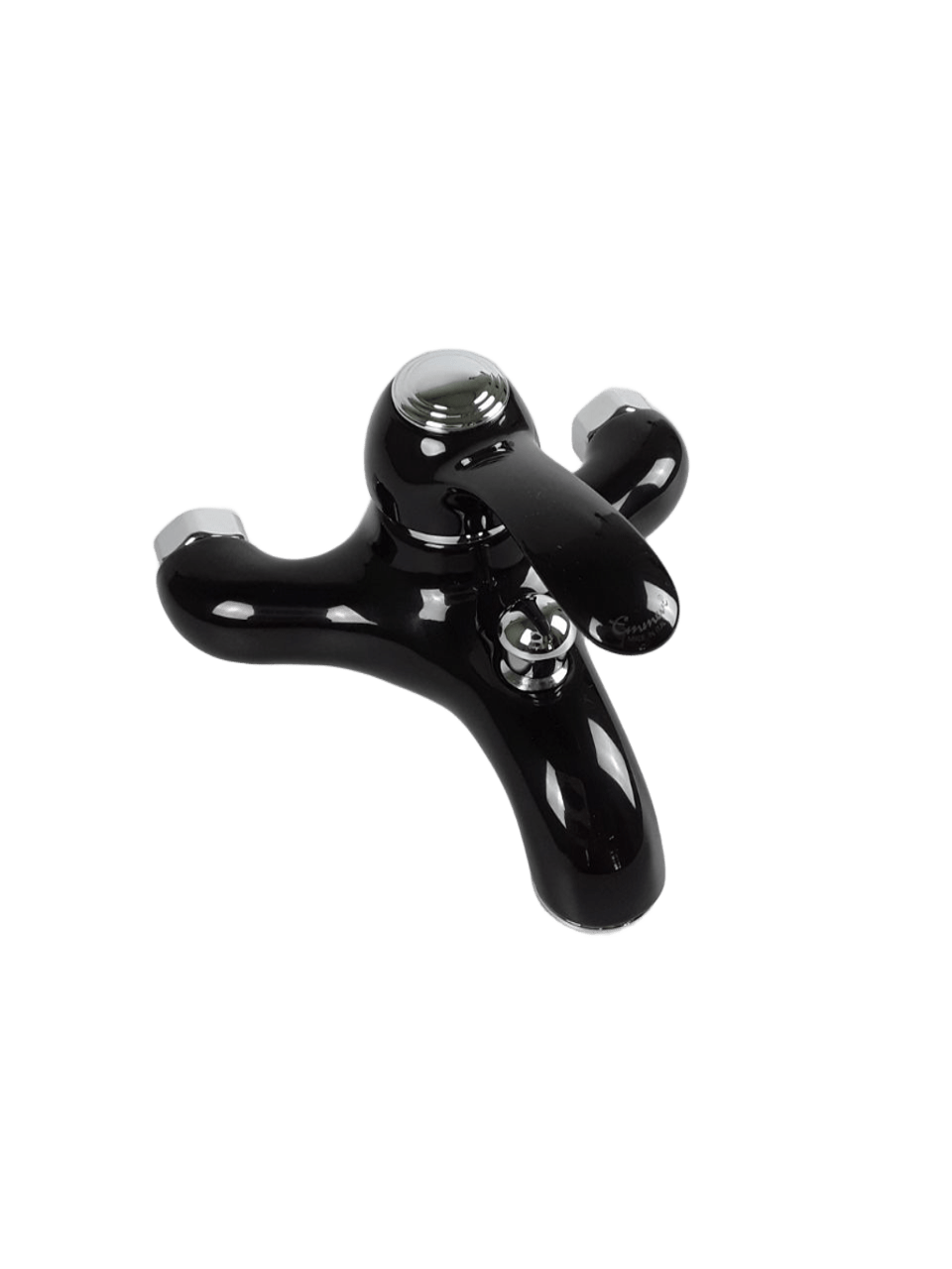 Купить emmevi harmony, однорычажный смеситель для ванны (излив 22,5 см), без набора для душа, цвет черный-хром