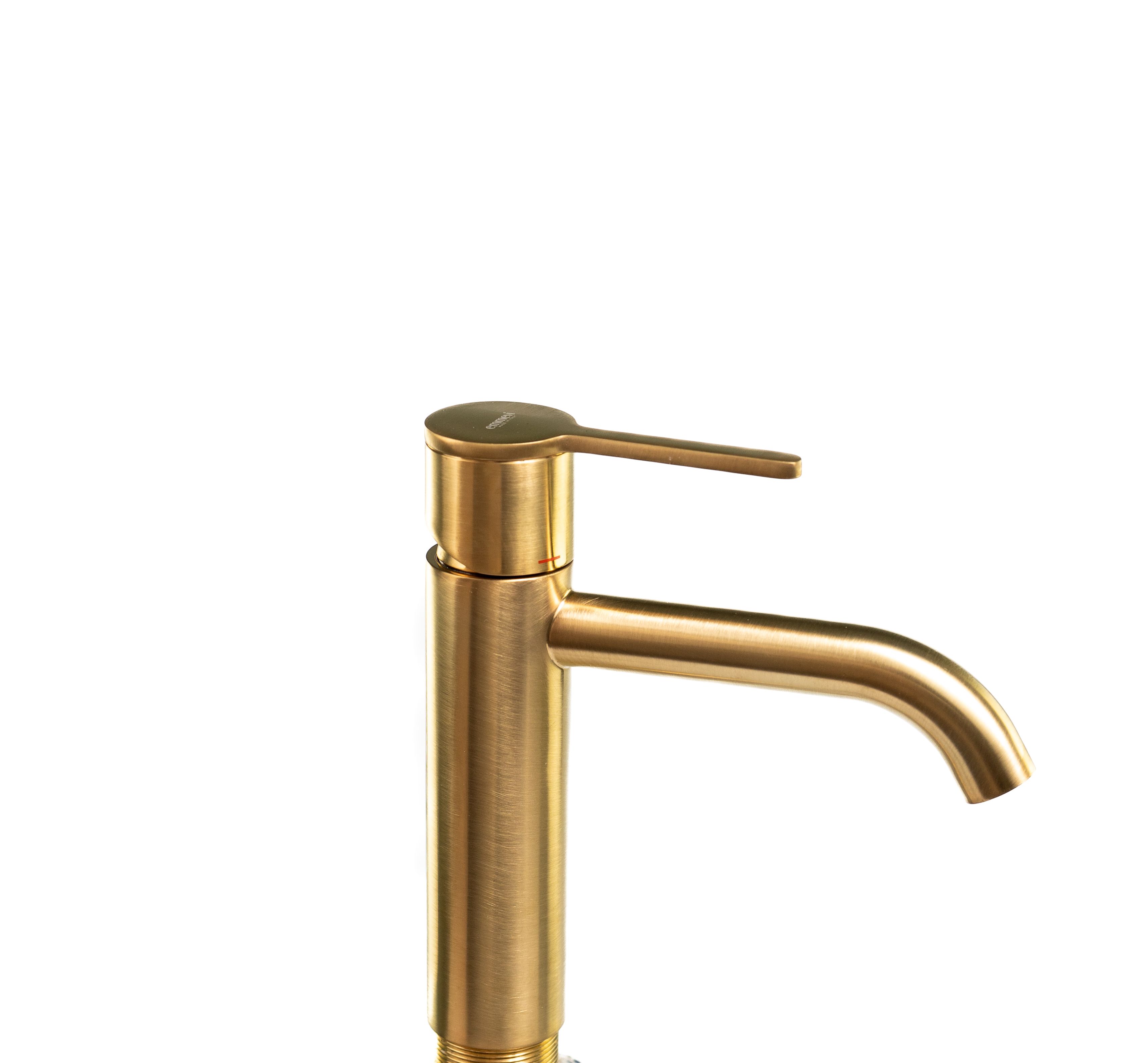 Купить смесители Emmevi Filobrass, однорычажный смеситель для раковины (излив 12 см), с донным клапаном click-clack, цвет брашированное золото оптом Купить смесители Emmevi Filobrass, однорычажный смеситель для раковины (излив 12 см), с донным клапаном click-clack, цвет брашированное золото оптом