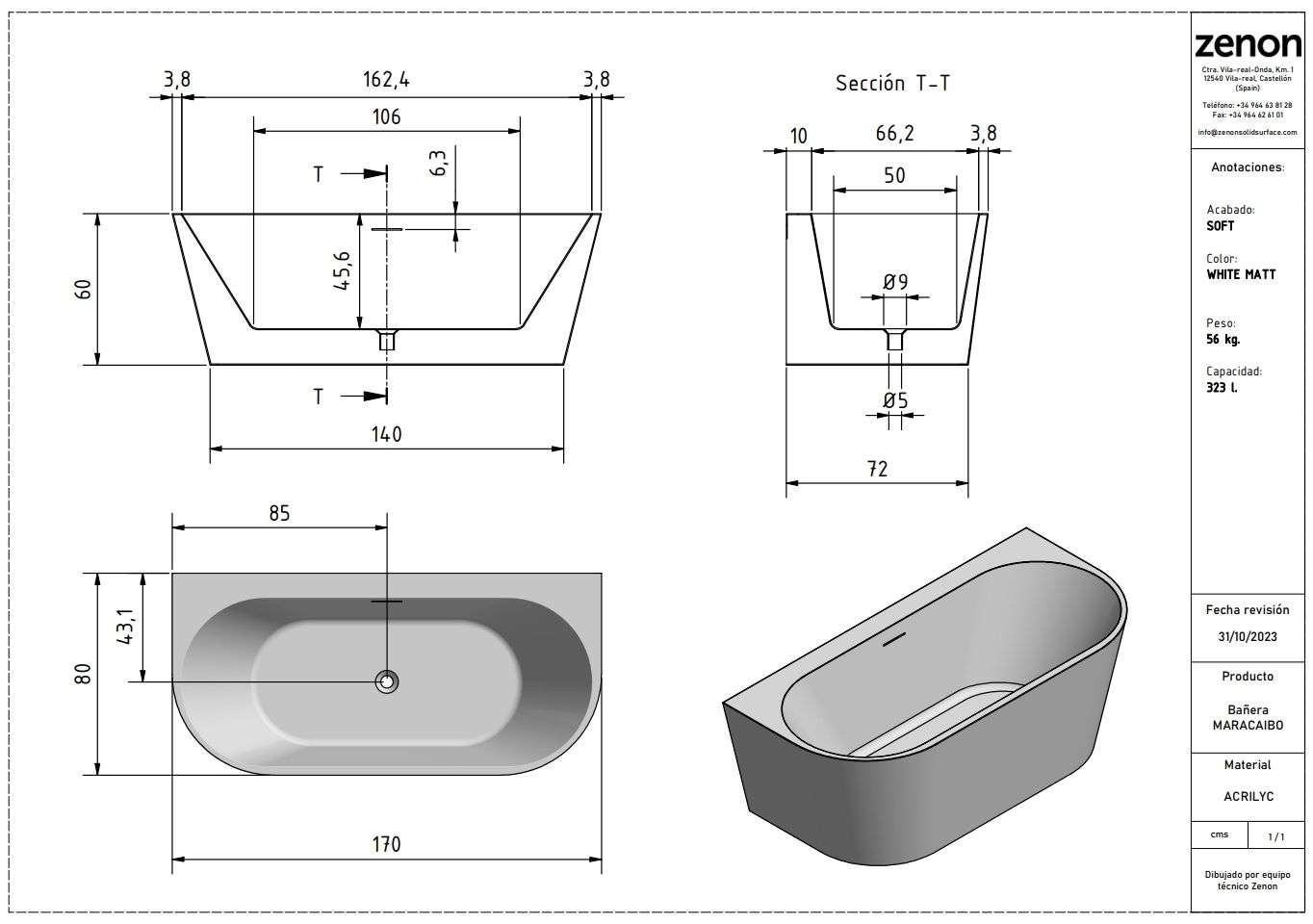 Купить ванны zenon maracaibo, акриловая пристенная ванна закругленной формы, 170x80xh60 см, цвет белый матовый Купить ванны zenon maracaibo, акриловая пристенная ванна закругленной формы, 170x80xh60 см, цвет белый матовый