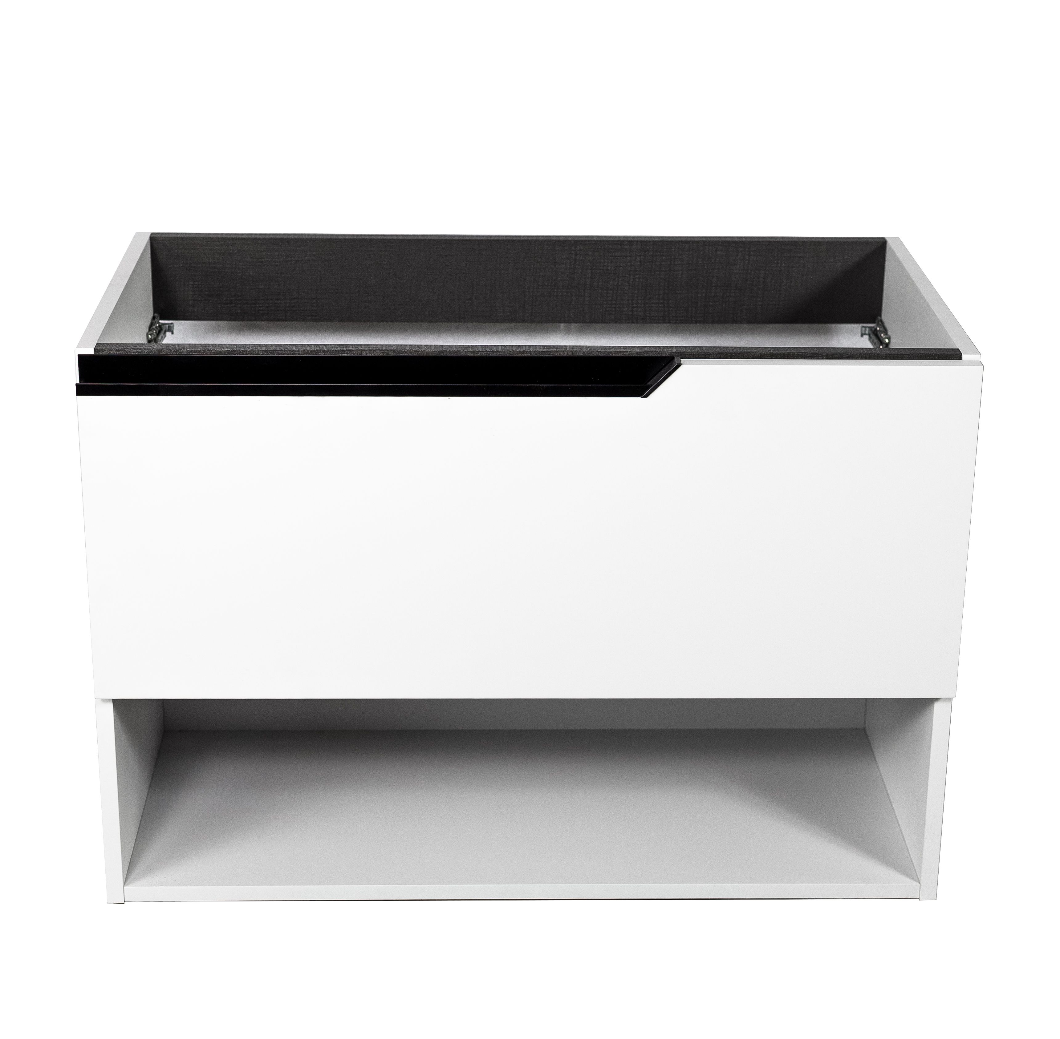 Купить visobath eleven, тумба 80 см, 1 ящик и 1 открытая полка, цвет белый матовый лак (b-ada) оптом