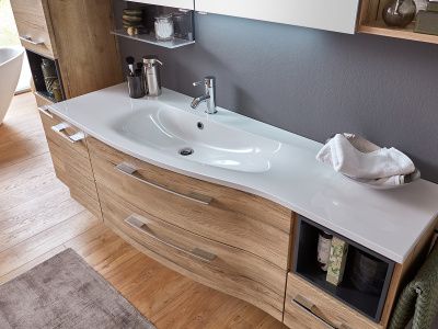 11521_18 MARLIN BAD 3160_150cm_Eiche Struktur Nachbildung_Anthrazit Seidenglanz_sr