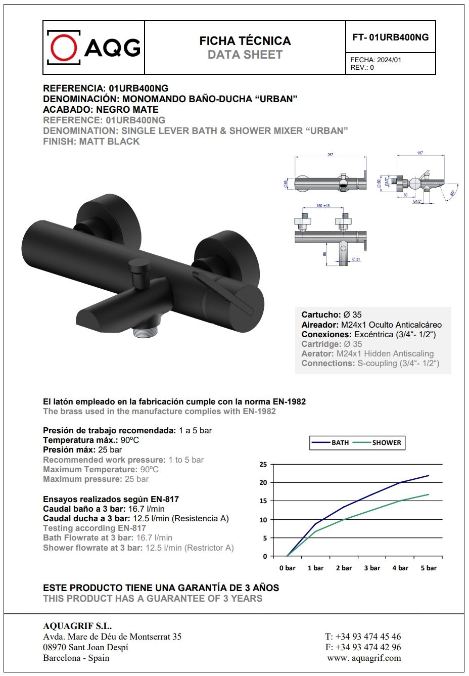 Купить aqg urban, однорычажный смеситель для ванны без набора для душа, цвет черный матовый оптом Купить aqg urban, однорычажный смеситель для ванны без набора для душа, цвет черный матовый оптом