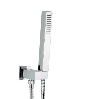 Купить emmevi, набор ручного душа 156: квадратная лейка из abs, шланг 150 см из латуни и держатель лейки с водоотводом из латуни, цвет бронза оптом