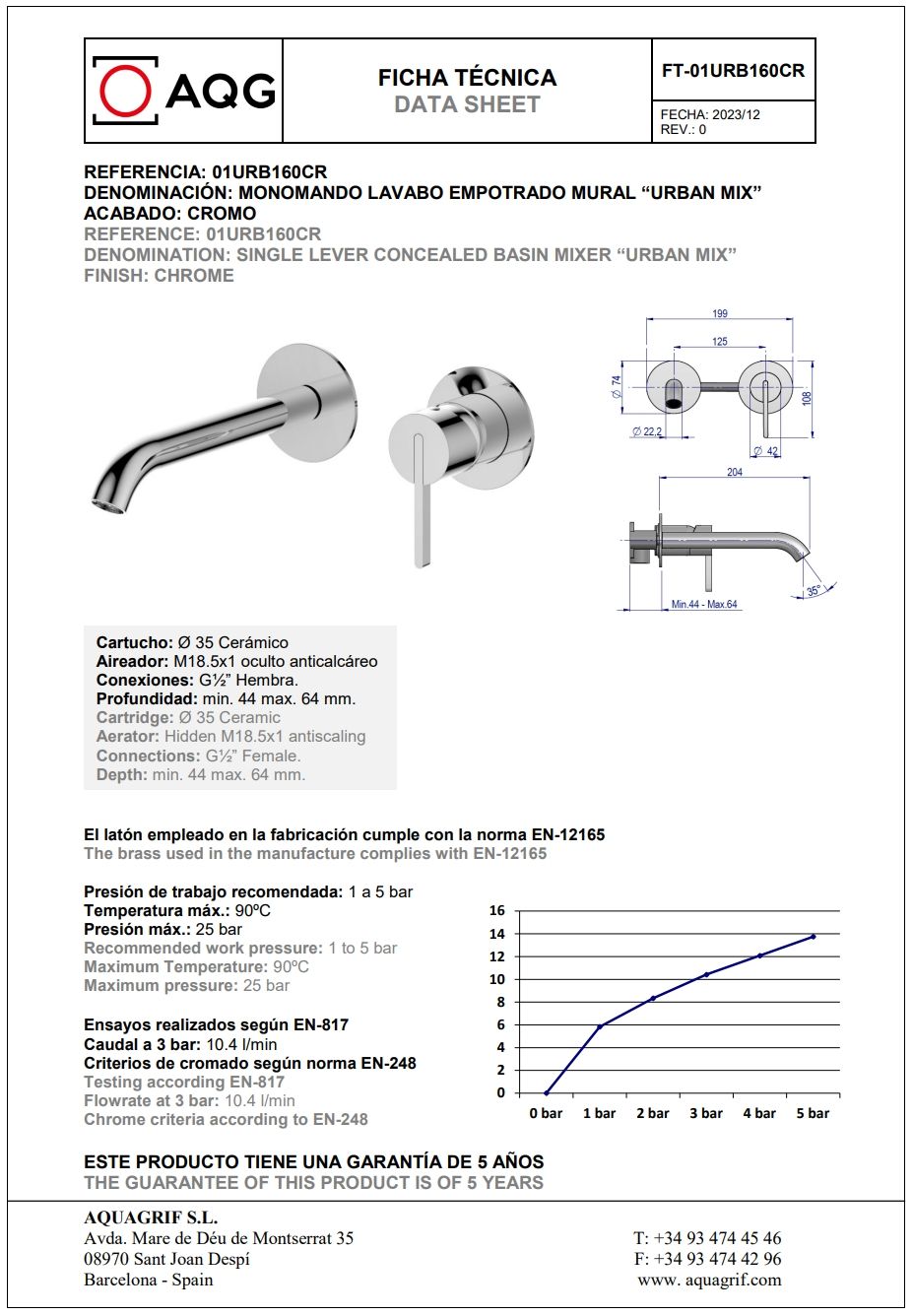 Купить aqg urban two, встраиваемый в стену однорычажный смеситель для раковины, цвет хром оптом Купить aqg urban two, встраиваемый в стену однорычажный смеситель для раковины, цвет хром оптом