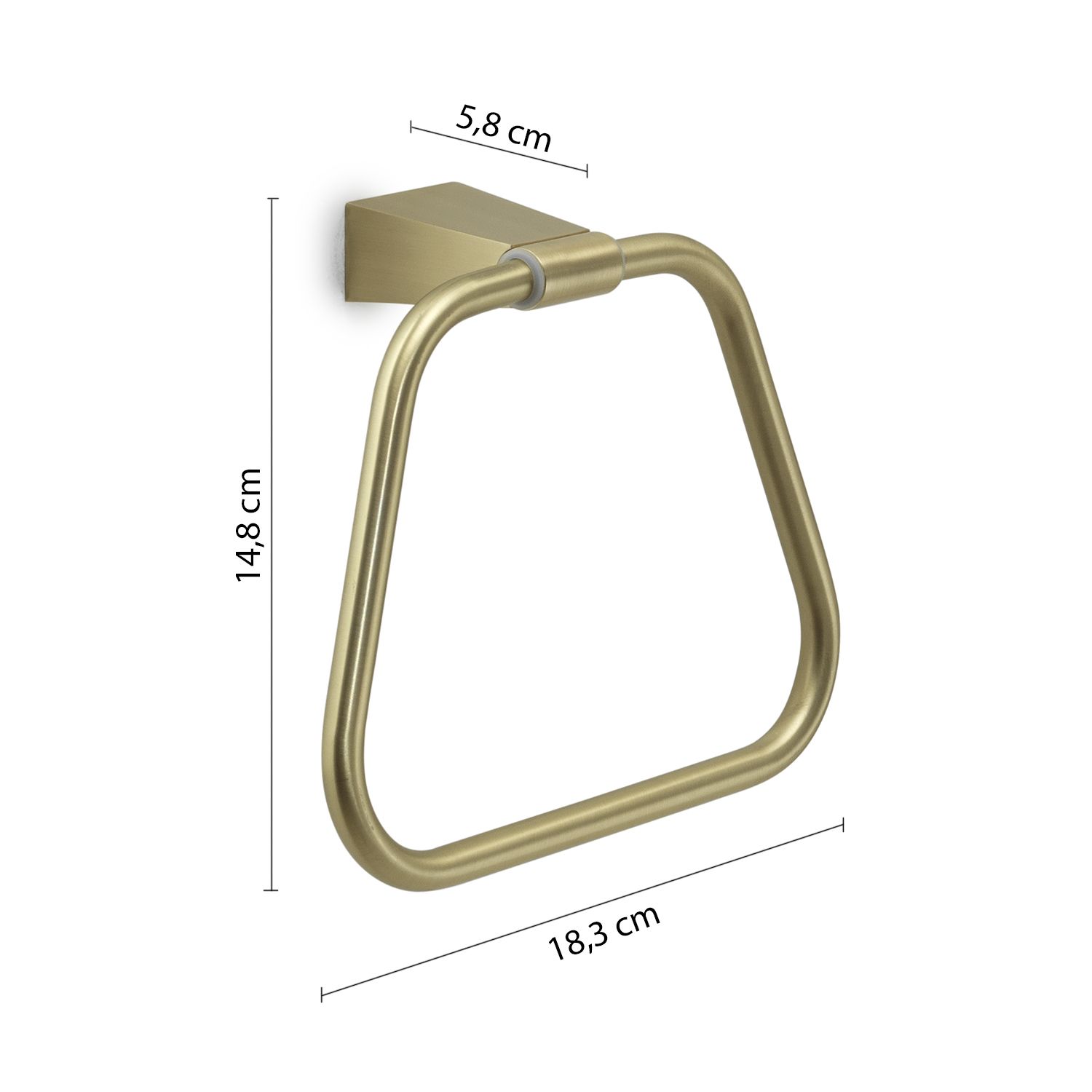 Купить gedy tonale, полотенцедержатель-кольцо, цвет матовое золото оптом