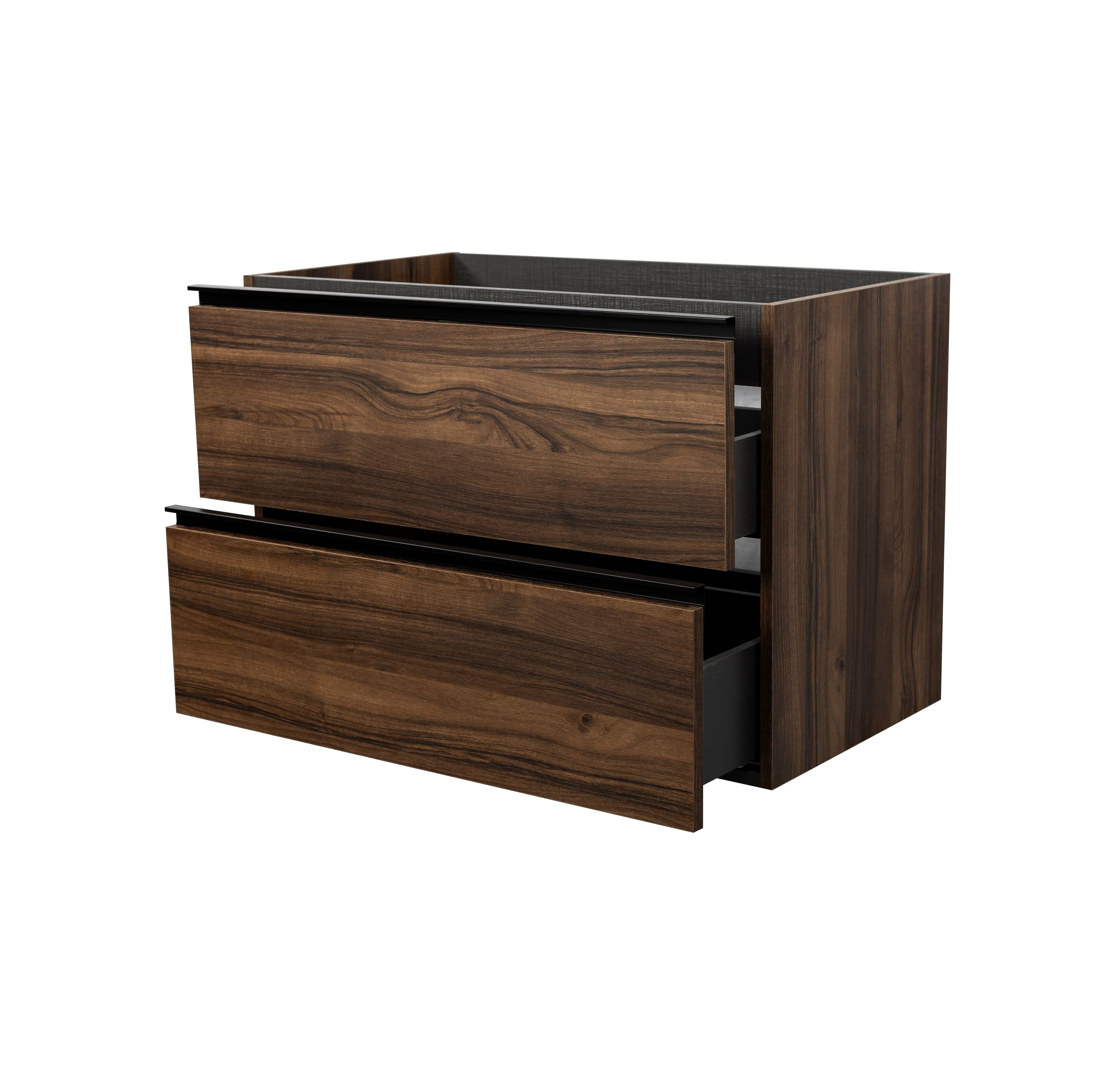 Купить visobath granada, тумба 100 см, 2 ящика c черными ручками, цвет орех (valenti) оптом