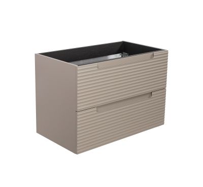 Купить visobath kyoto, тумба 120 см, 2 ящика cо скрытыми ручками, цвет кварцевый матовый лак (quarzo) оптом