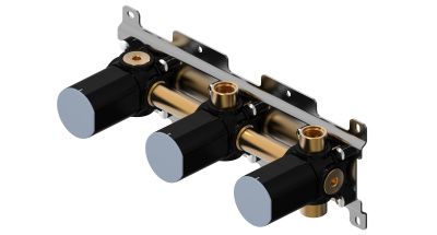 Купить смесители Oioli, внутренняя часть с боксом к встраиваемому в стену смесителю для ванны на 2 потребителя с набором для душа оптом