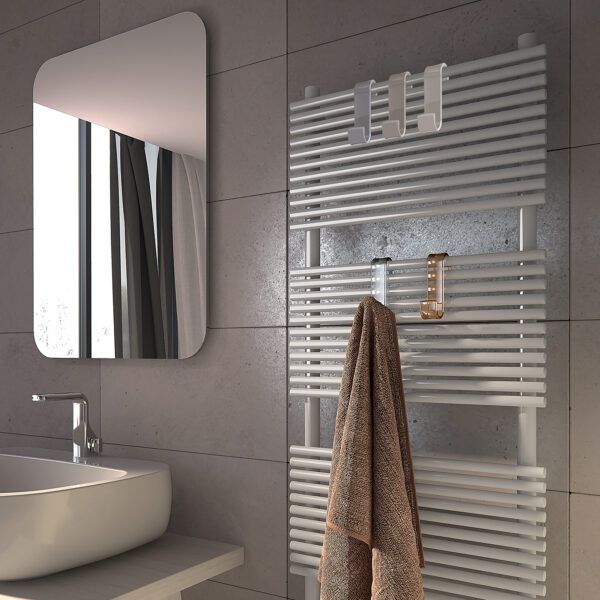 Купить gedy merlino, крючок для полотенец из термопластика, цвет белый оптом