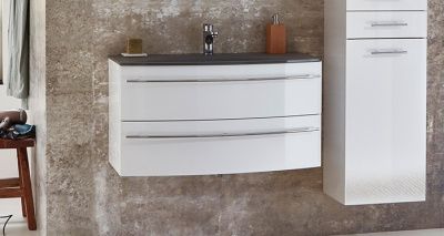 тумба белая 2 ящика