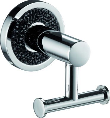 Купить sanibano ebano, крючок двойной, цвет хром-кристаллы swarovski black оптом