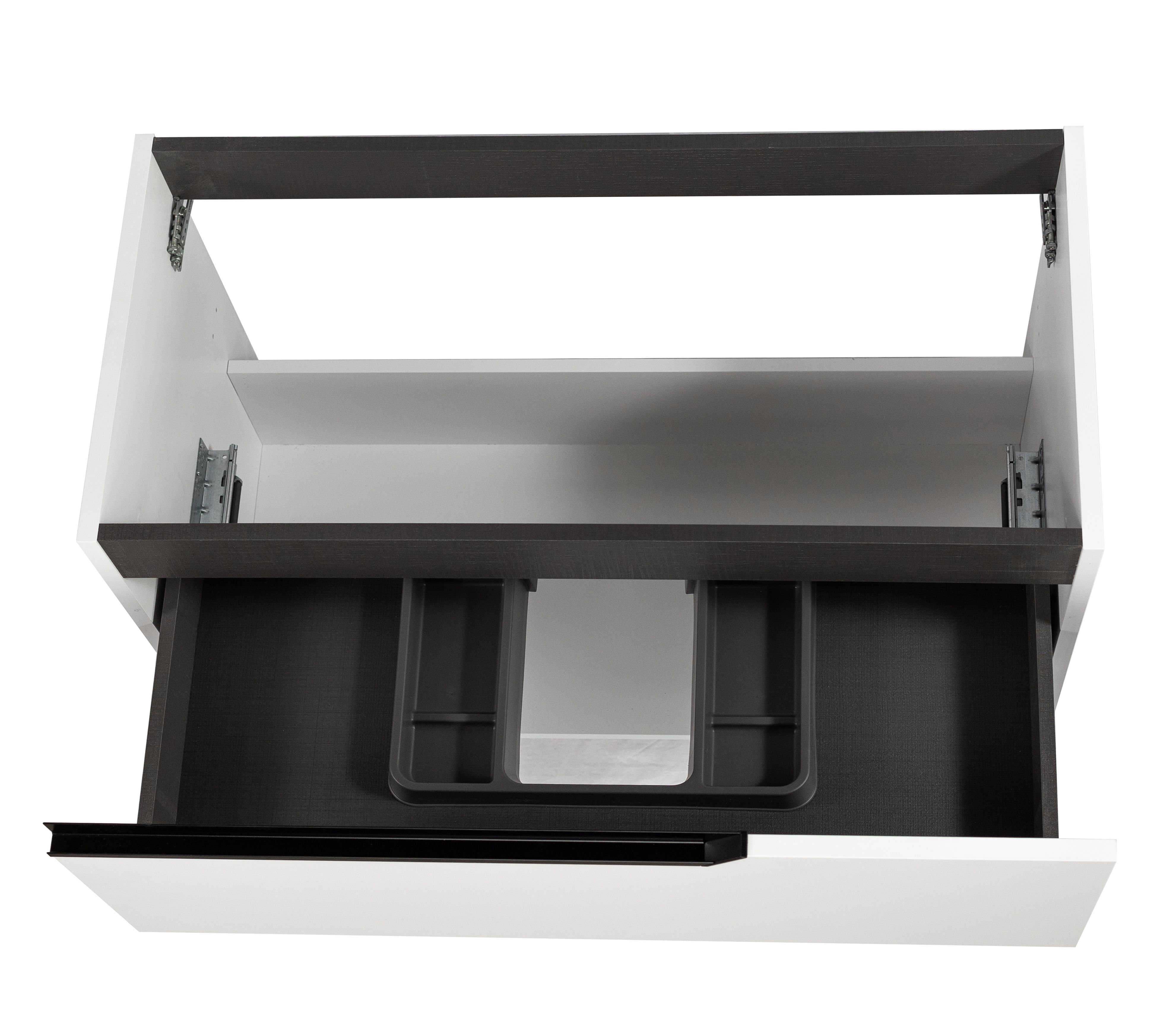 Купить visobath eleven, тумба 100 см, 1 ящик и 1 открытая полка, цвет белый матовый лак (b-ada) оптом