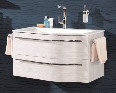 Купить puris swing 90 см левый: зеркало с подсветкой, тумба (2 ящика), пенал 30 см правый (1 дверь, 3 ящика) и белая раковина из мин литья, цвет мебели белый Купить puris swing 90 см левый: зеркало с подсветкой, тумба (2 ящика), пенал 30 см правый (1 дверь, 3 ящика) и белая раковина из мин литья, цвет мебели белый