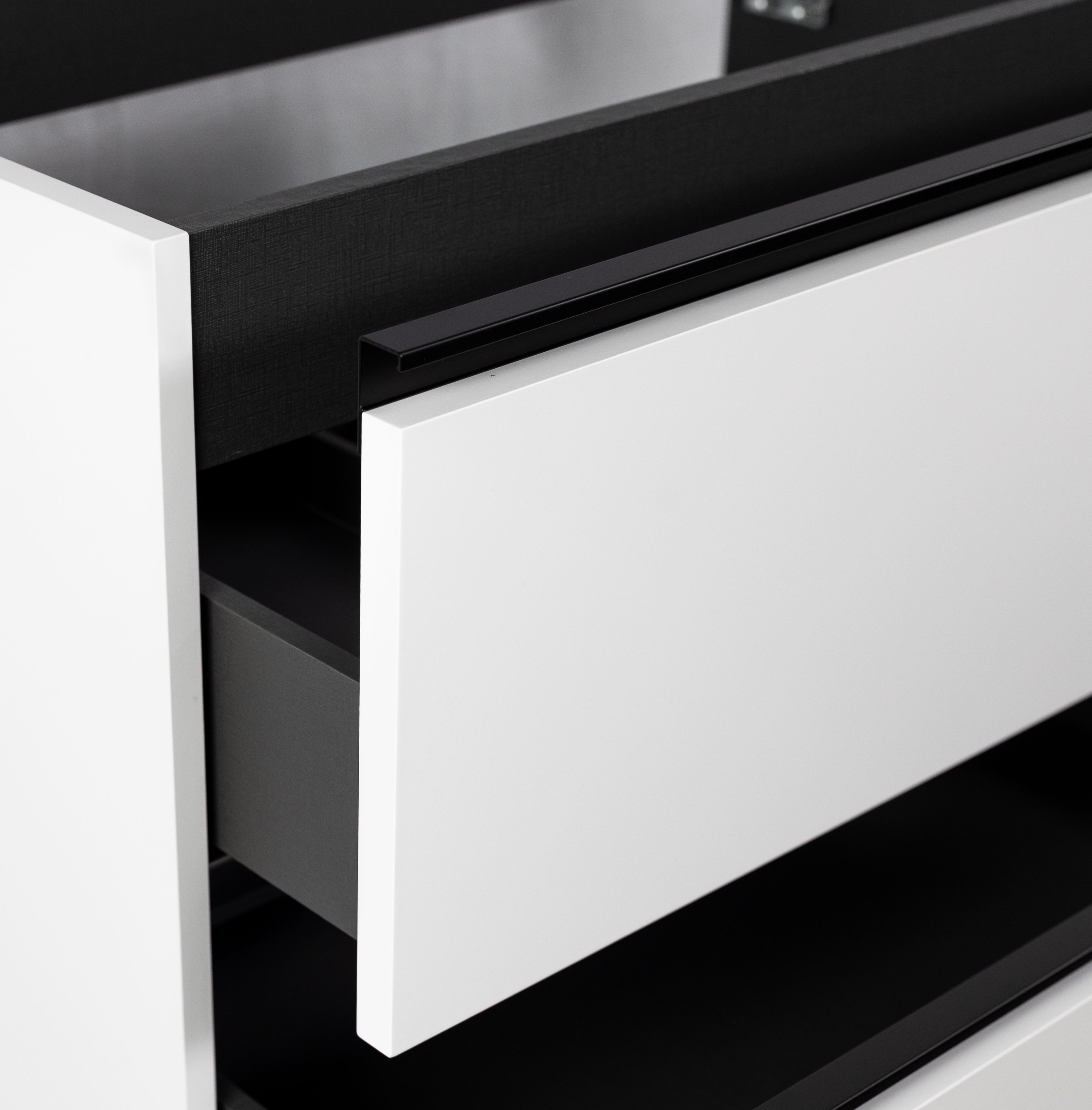 Купить visobath granada, тумба 120 см, 2 ящика c черными ручками, цвет белый матовый лак (b-ada) оптом