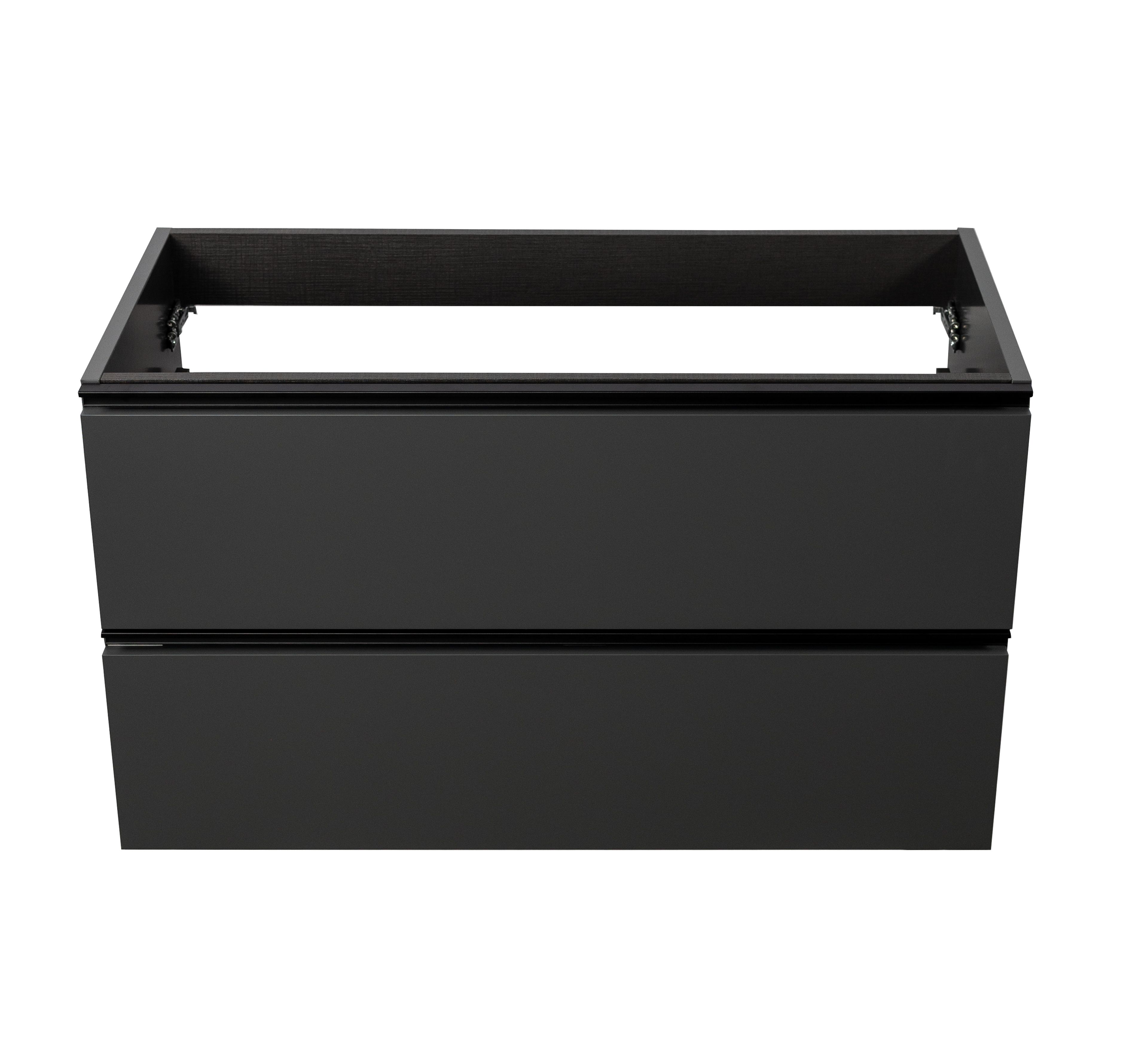 Купить visobath granada, тумба 100 см, 2 ящика c черными ручками, цвет пепельный матовый лак (ceniza) оптом