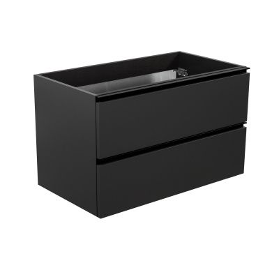 Купить visobath granada, тумба 120 см, 2 ящика c черными ручками, цвет пепельный матовый лак (ceniza) оптом