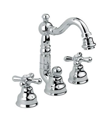 Купить смесители Emmevi Deco Old, двухвентильный смеситель для биде на 3 отверстия, с донным клапаном, цвет бронза оптом