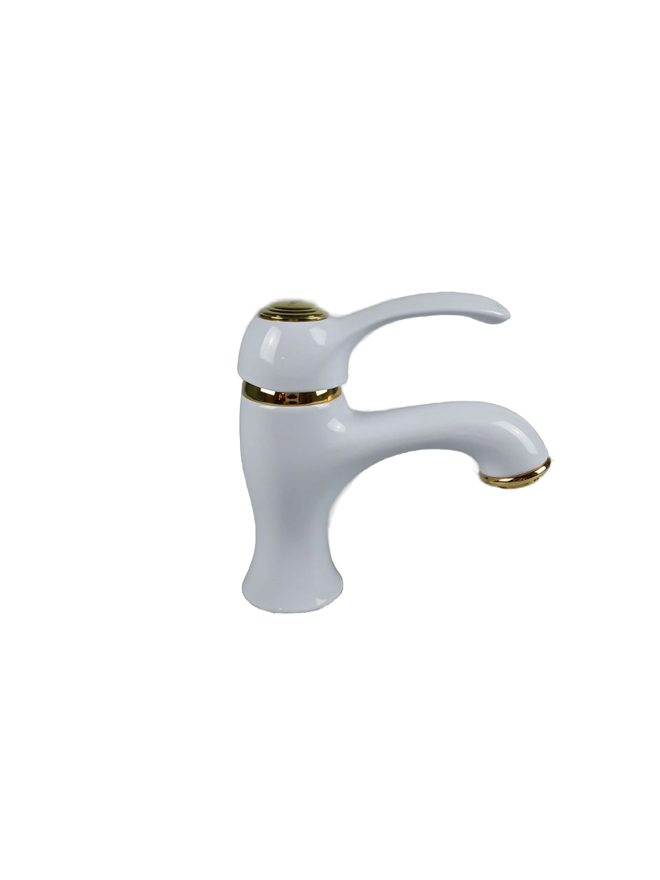 Купить смесители Emmevi Harmony, однорычажный смеситель для раковины (излив 11 см), с донным клапаном, цвет белый-золото оптом