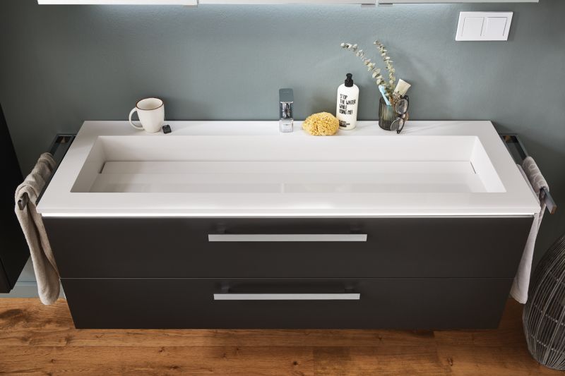 Купить puris star line 120 см: тумба (2 ящика), led подсветка и белая раковина из мин литья, цвет мебели белый глянцевый