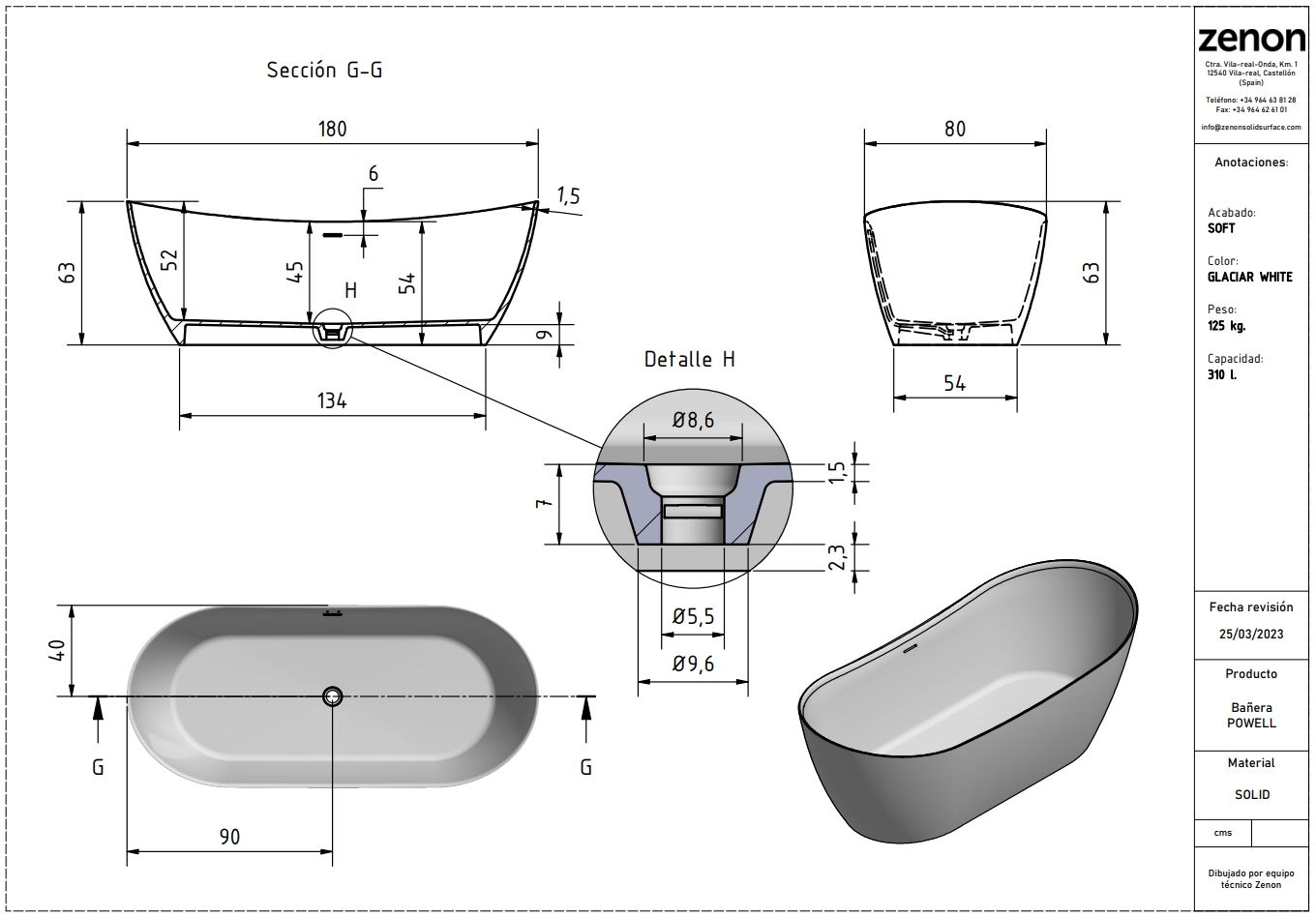 Купить ванны zenon powell, закругленная ванна из искусственного камня solid surface, 180x80xh63 см, цвет белый матовый Купить ванны zenon powell, закругленная ванна из искусственного камня solid surface, 180x80xh63 см, цвет белый матовый