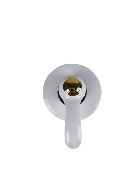 Купить смесители Emmevi Harmony, однорычажный встраиваемый смеситель для душа, цвет белый-золото оптом