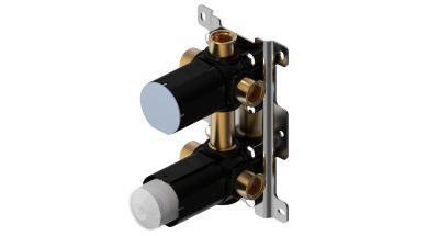 Купить смесители Oioli, внутренняя часть с боксом к встраиваемому в стену смесителю для душа на 3 потребителя c термостатом оптом