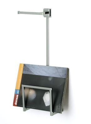 Купить stil haus, стойка под журналы + бумагодержатель квадратной формы, цвет хром оптом