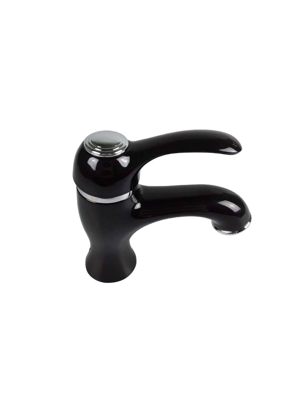 Купить emmevi harmony, однорычажный смеситель для раковины (излив 11 см), с донным клапаном, цвет черный-хром
