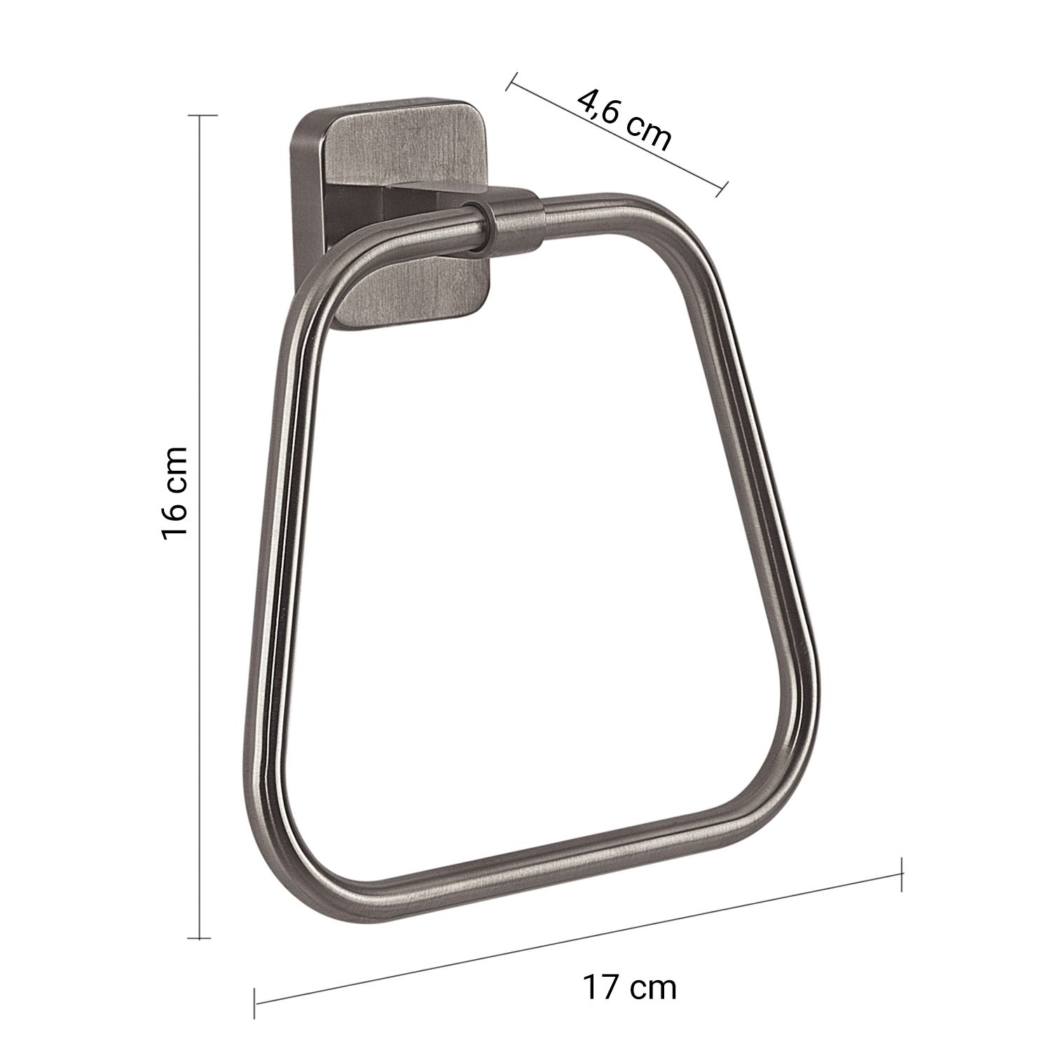 Купить gedy tonga, полотенцедержатель - кольцо, цвет оружейная сталь оптом