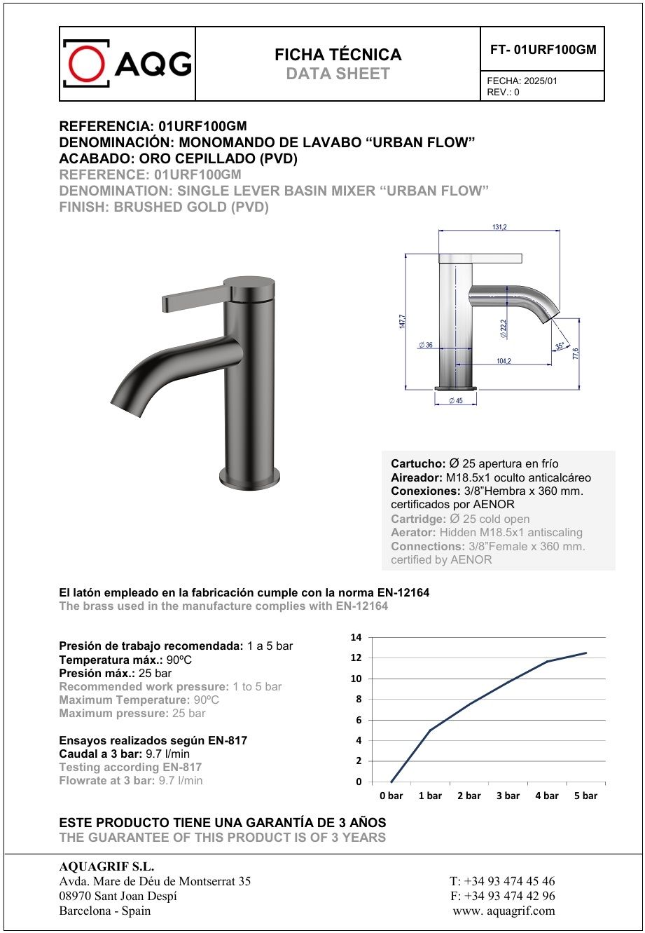 Купить aqg urban flow, однорычажный смеситель для раковины без донного клапана, цвет оружейная сталь (pvd) оптом Купить aqg urban flow, однорычажный смеситель для раковины без донного клапана, цвет оружейная сталь (pvd) оптом