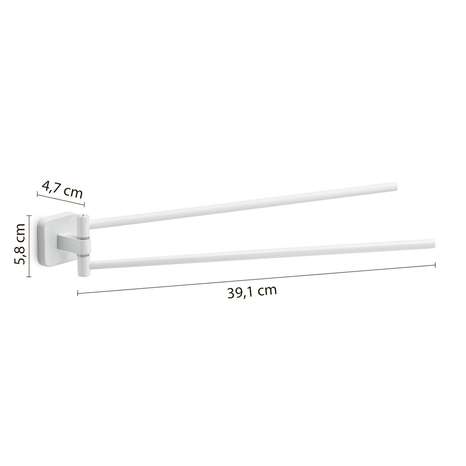 Купить gedy tonga, полотенцедержатель двойной поворотный, цвет белый матовый оптом