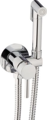 Купить emmevi, набор гигиенического душа 175: круглая лейка, смеситель хол/гор вода и шланг 120 см (все из латуни), цвет бронза оптом